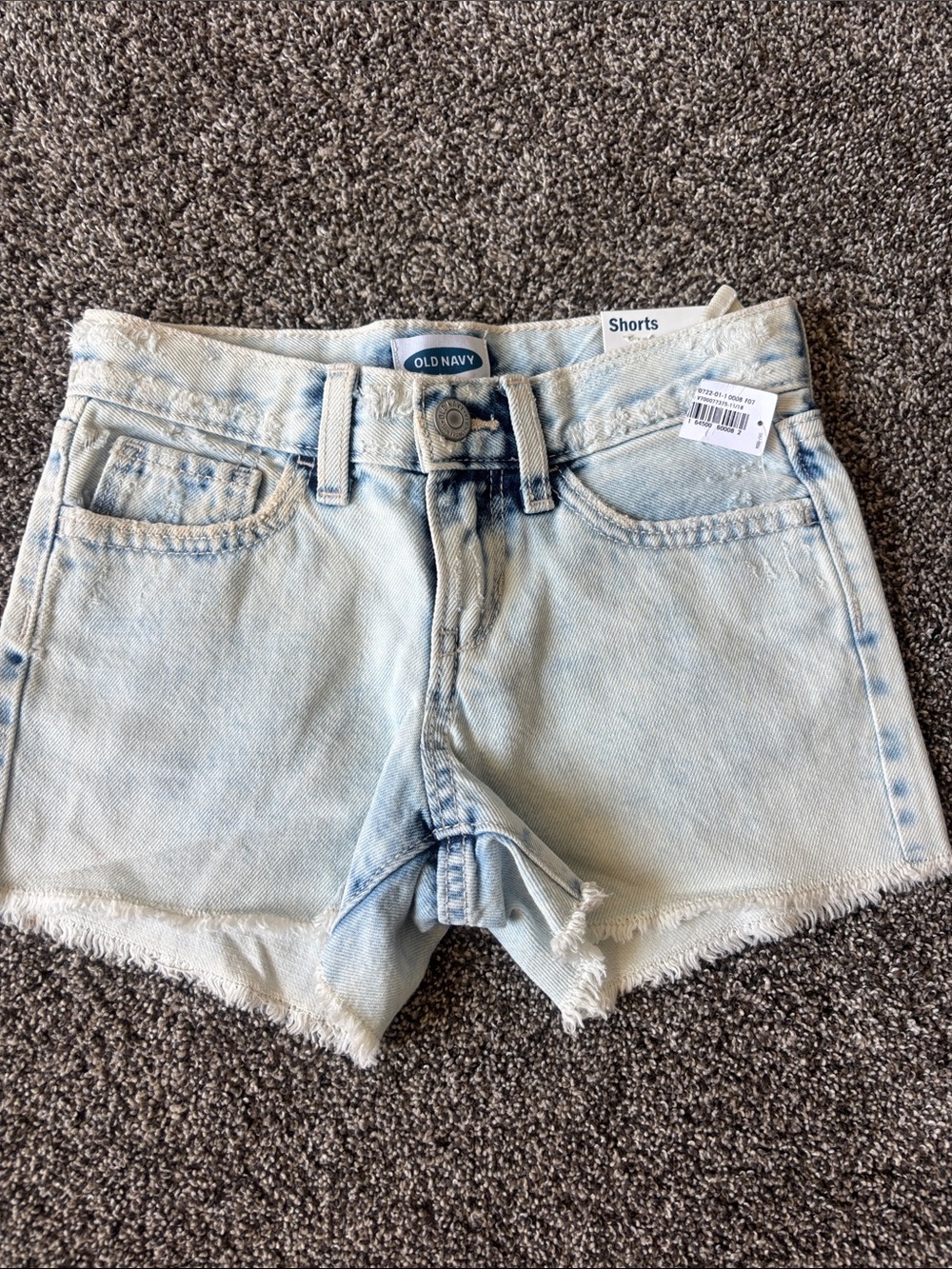 NEW! Old Navy Girl's Light Wash Denim Shorts - Size 8